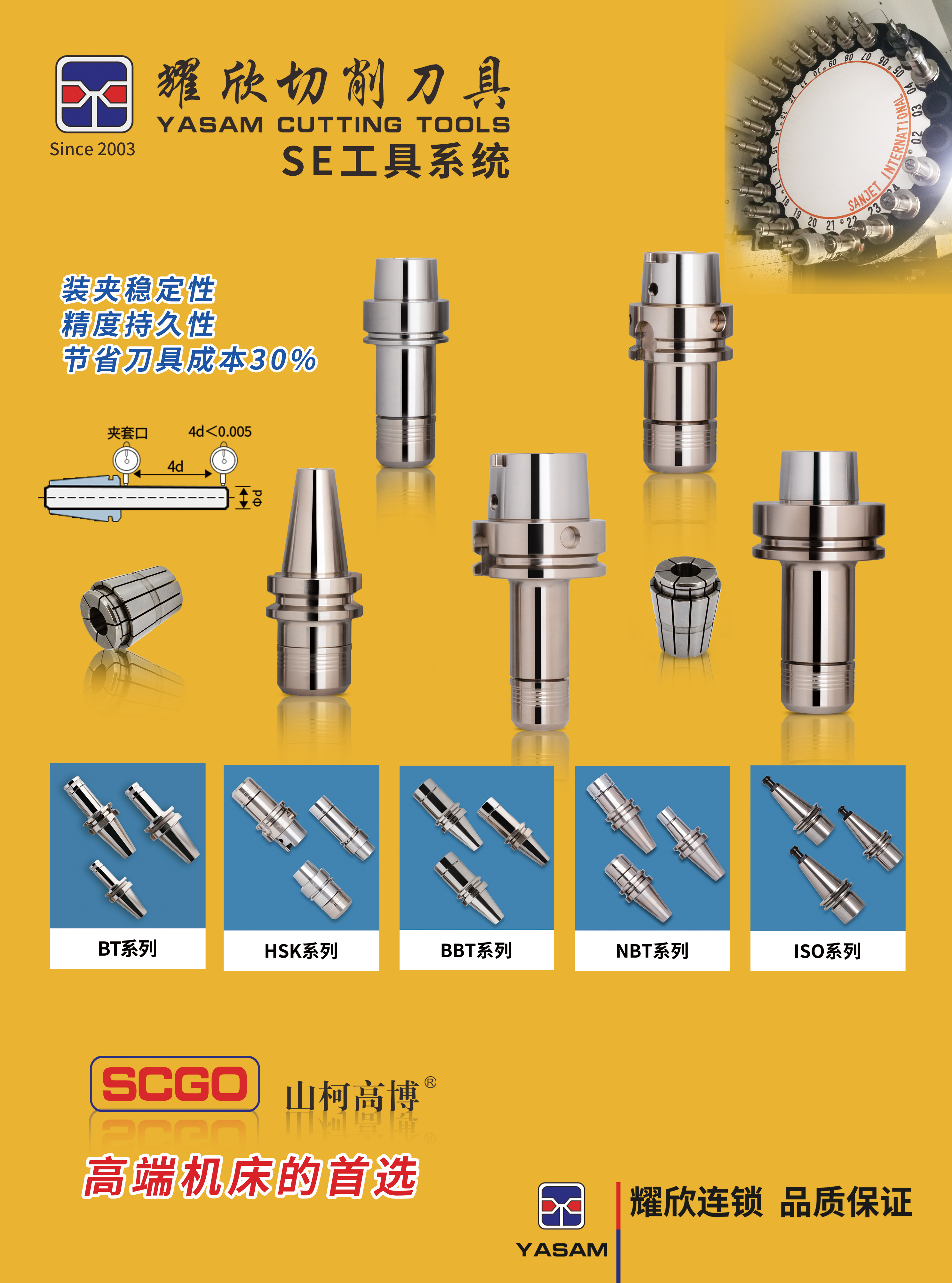 T型牙螺帽 梯形牙刀柄 TSE刀柄 高精度刀柄 SE刀柄